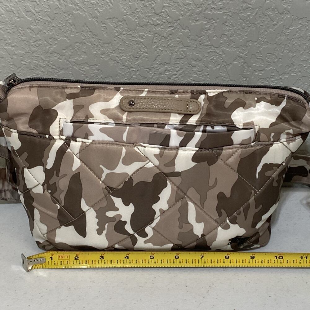 Lug Flare Crossbody Bag‎ Purse RFID Interior Camo Camouflage Sand Taupe Brown - Picture 9 of 11